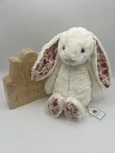 ¡Nuevo con etiquetas! Genuino Jellycat Medium Blossom Cream Bunny 'Berry' - Imagen 1 de 7