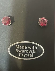 Swarovski Elements Ohrringe rot Goldrand! NEU! - Bild 1 von 4