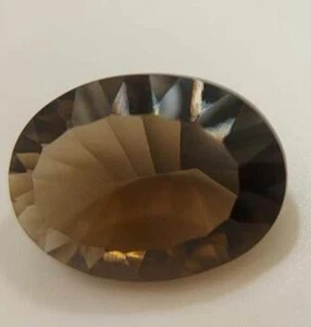 Large smoky Quartz gemstone - faceted natural copper quartz 16.00 CTS - Picture 1 of 11