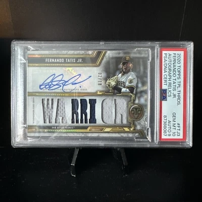 Camiseta deportiva Topps Triple Threads 2020 - Fernando Tatis Jr. Auto/18 PSA 10 gemas como nueva Foto 1 de 2