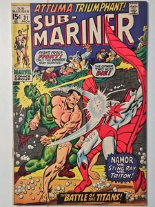 Sub-Mariner #31 Vs. Stingray and Triton! Marvel 1970 - Picture 1 of 7