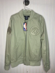 Minnesota Timberwolves NBA Pro Standard Mens Green Jacket Twill Size Large NWT - Picture 1 of 7