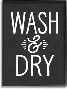 Stupell Industries Wash and Dry Vintage Cleaning Phrase Kitchen Laundry,... - Picture 1 of 7