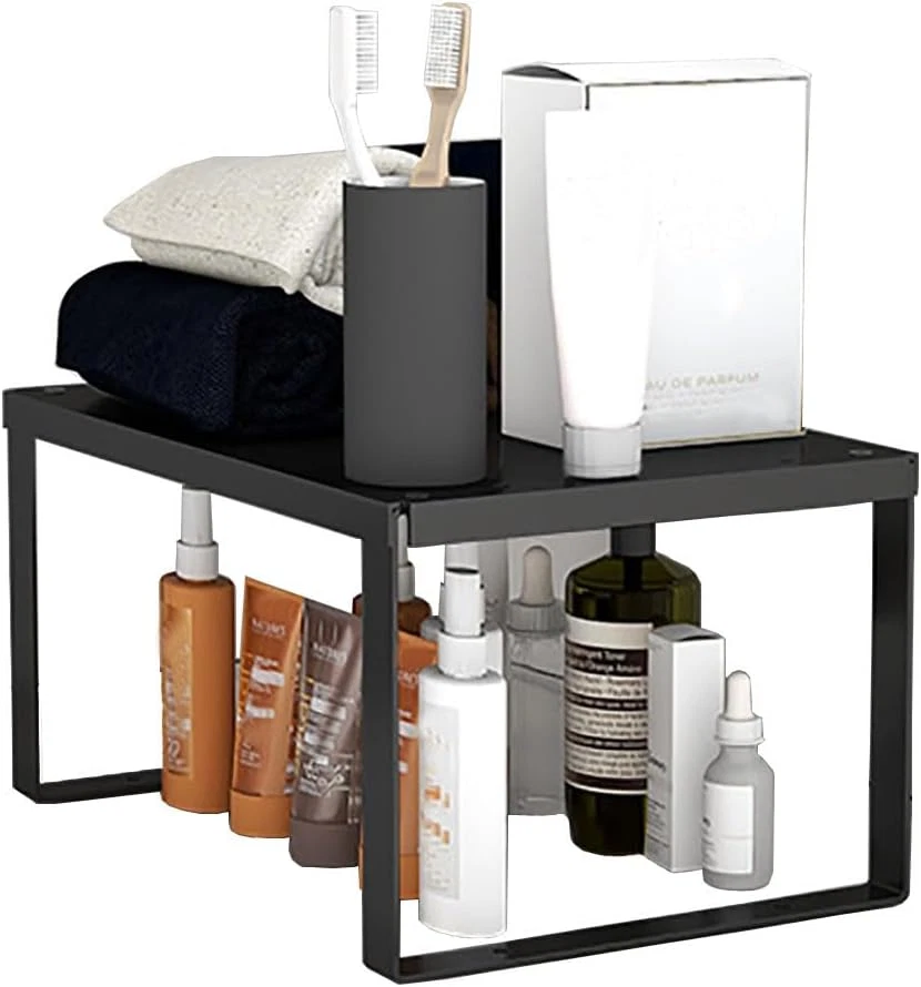 Scaffale Da Appoggio Impilabile in Metallo Compartimenti per Mobili Portaspezie, - Immagine 1 di 4