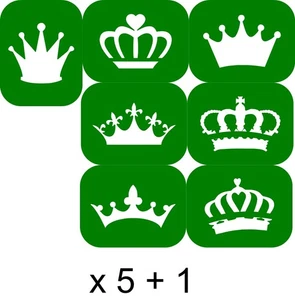 36 x |Crowns stencils glitter art glass etching  snow flake self adhesive - Picture 1 of 10