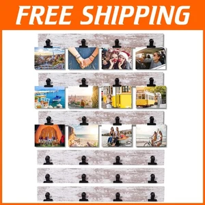 No Assembly Clip Frame with 24 Photos - Contemporary Wall Decor for Any Room - Picture 1 of 11