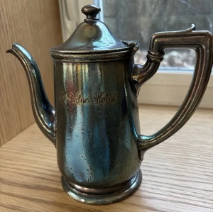 CAFETERA/TETERA SOLDADA GORHAM PLATA 1943 THE PALACE HOTEL SAN FRANCISCO CA - Imagen 1 de 8