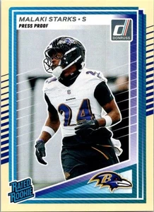 2025 Panini Donruss - Rated Rookie Malaki Starks #346 (RC) Yellow Press Proof - Bild 1 von 2