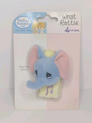 Винтажный 90-х драгоценных моментов слон запястье погремушка новый в упаковке плюшевая детская погремушка  - Изображение 1 из 4