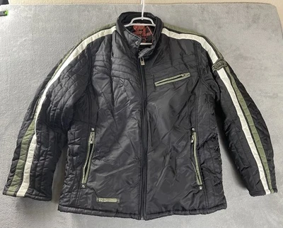 VTG Point Zero Nylon Coat Mens XL Black Nordic Adventure Ski Snowboard Y2K Moto - Image 1 of 4