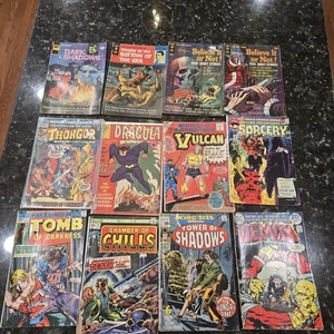 12 cómics de monstruos de la Edad de Bronce - Marvel DC Drácula Dark Shadows Demon Ghost - Imagen 1 de 16