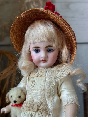 Dents carrées 25 cm poupee ancienne en porcelaine Simon & Halbig 949 S&H Doll - Photo 1/4