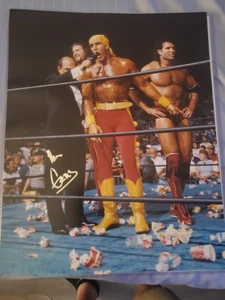 Mean Gene Okerlund autograph signed 16x20 photo NWO Hogan Hall Nash signed auto - Picture 1 of 1