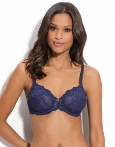 Chantelle 3281 Rive Gauche Full Coverage Unlined Bra SZ 34D Blue - Picture 1 of 2