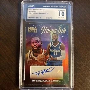 Tim Hardaway Jr. 2023-24 NBA Hoops - Hoops Ink Auto- Mavericks - SGC 10 & 10 - Picture 1 of 2