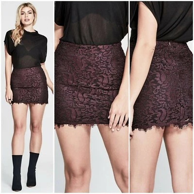 ❤ NUEVO CON ETIQUETAS ADIVINAR por Marciano MAYA MINIFALDA DE ENCAJE TALLA 6 ❤ Foto 1 de 4