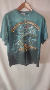 Vintage Disney Mens Size 2XL Pirates Of The Caribbean Movie Tie Dye T-Shirt READ - Picture 1 of 12