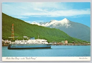 Ketchikan AK, barco ferry del estado de Alaska paso interior vista panorámica, postal de colección - Imagen 1 de 2