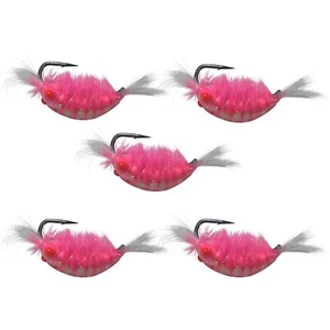 Kenders Tungsten GLOW Shrimp Series Jigs (5 Jigs Per Pack) - Picture 1 of 13