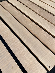 CURLY FLAME MAPLE bass guitar fingerboard / fretboard 4,5 and 6 string sizes - Picture 1 of 8