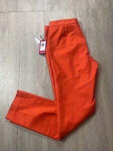 New Vince Camuto Pants Size 6 Colorful Red Orange Ankle Measures 33x29