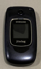 Téléphone portable vintage Samsung Jitterbug R220 bleu marine à rabat (non testé)