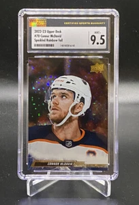 Connor McDavid 2022-23 UD Speckled Rainbow Foil #70 E-Pack Exclusive Graded 9.5 - Bild 1 von 2