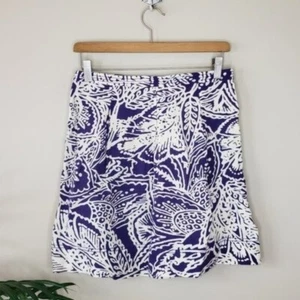 LOFT | Abstract Floral Linen Blend Skirt, womens size 4 - Picture 1 of 4