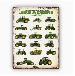Insegna Trattore Jike a Deere John Deere Trattori Insegna Metallo 30 x 20 cm Gratis UK P/P - Foto 1 di 3