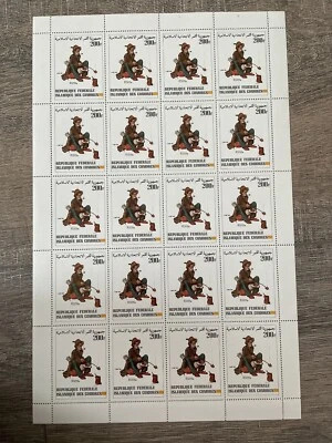 Norman Rockwell 1983 bloque francés de 20 estampillas El Hobo Foto 1 de 4