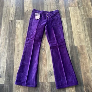 Pantalones acampanados Maverick Bell terciopelo púrpura junior talla 7 (W28 L30.5) corte niño - Imagen 1 de 13