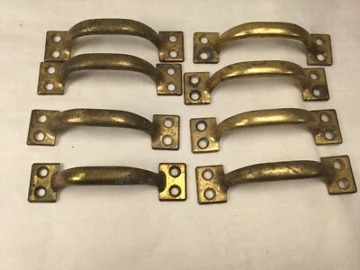 Vintage drawer pulls brass 8 pcs #299 - Image 1 of 4