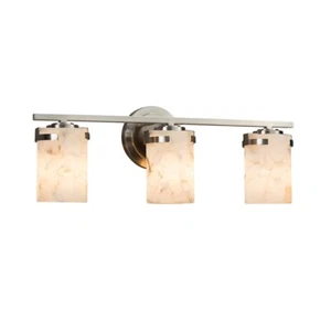 Justice Design Alabaster Rocks! Atlas 3LT Vanity, Nickel - ALR-8453-10-NCKL - Picture 1 of 1