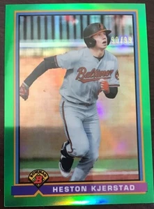 Heston Kjerstad 2021 Bowman 1991 Bowman Green Refractor (90/99) #91B-HK Orioles - Picture 1 of 2