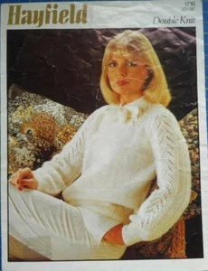 Hayfield Womens Sweater Knitting Pattern 1716 - Picture 1 of 2