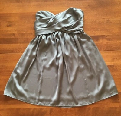 Vestido Gris Talla 8 Formal Cintura Imperio Baile de graduación Cóctel Foto 1 de 4