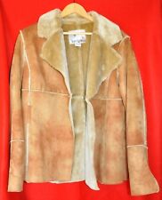 Kenzie Fleece Style Faux Buckskin Stylish Warm Coat Jacket Size 14 Missing Belt