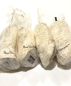 Vintage Bernat Linette Yarn Linen Blend Rayon 6942BH White Off White US Lot of 4 - Picture 1 of 12