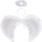 Angel Wings Feather Wings and Halo Headband for Cosplay Party Costume Halloween