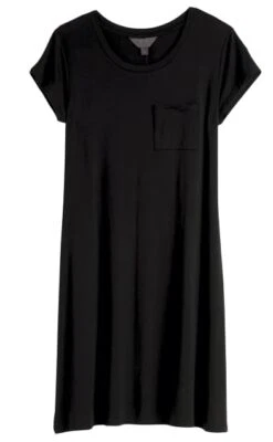 Market & Spruce  Short Sleeve One Pocket Scoop Neck T-Shirt Dress Large, Black - Image 1 of 2