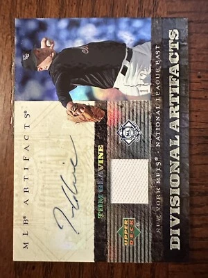 Tom Glavine 2007 Upper Deck Divisional Artifacts Game Worn Patch Auto /25 - Image 1 of 3