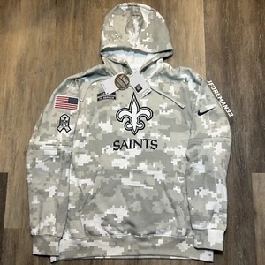 Authentic Nike New Orleans Saints 2024 Salute to Service Hoodie Camo Pullover - Bild 1 von 9