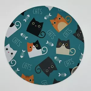 Cartoon Cats Round Mouse Pad, Cute Small Gaming Mouse Pad - Picture 1 of 2
