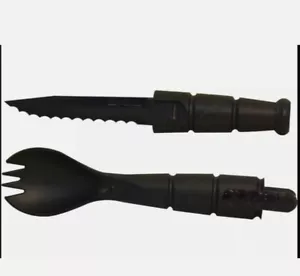 Cuchara táctica Spork con cuchillo KA-BAR 9909 - negra - Imagen 1 de 9
