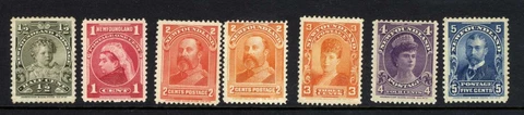 1897-1901 Canada Newfoundland Stamp #78 79 80 81 82 83 84 85 Set MLH Cover
