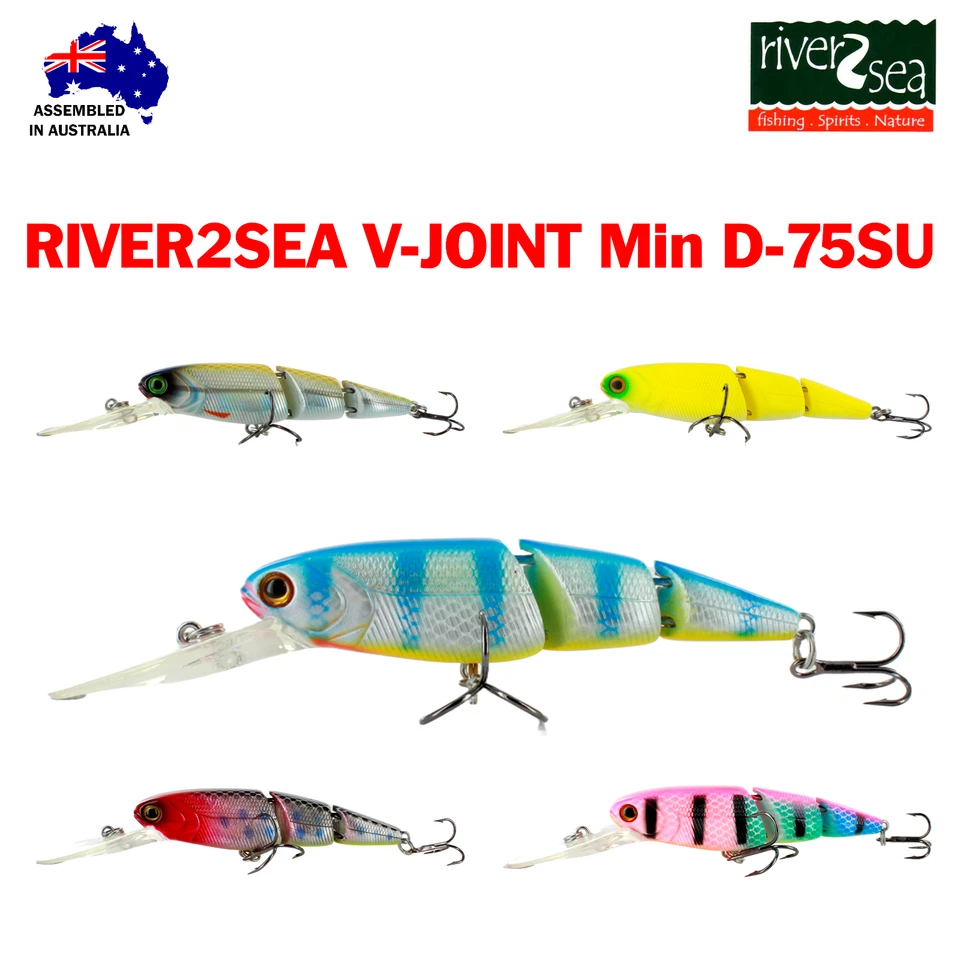 RIVER2SEA V-JOINT Min D-75SU 7,5 cm, 10,8 g Australian Suspending Pesca Wobbler Foto 1 de 1