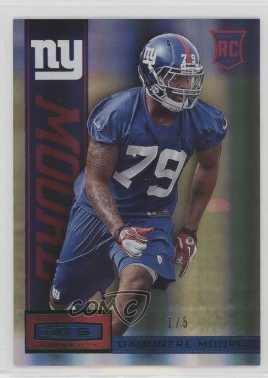 2013 Panini Rookies & Stars Longevity Rookie Emerald /5 Damontre Moore #119 RC - Image 1 of 2