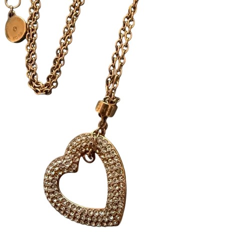 Collana con ciondolo cuore lungo in oro rosa Michael Kors