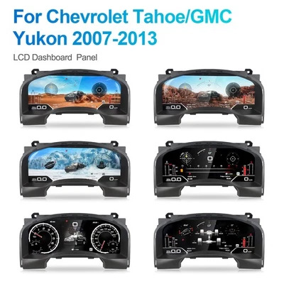 15" For GMC Yukon Chevrolet Silverado 2007-2013 Digital Gauge Cluster Instrument - Image 1 of 4