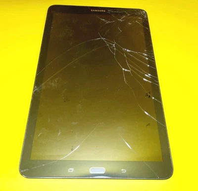 *BROKEN SCREEN* SAMSUNG GALAXY TAB E 9.6 SM-T560NU WIFI ANDROID TABLET BLACK - Image 1 of 4